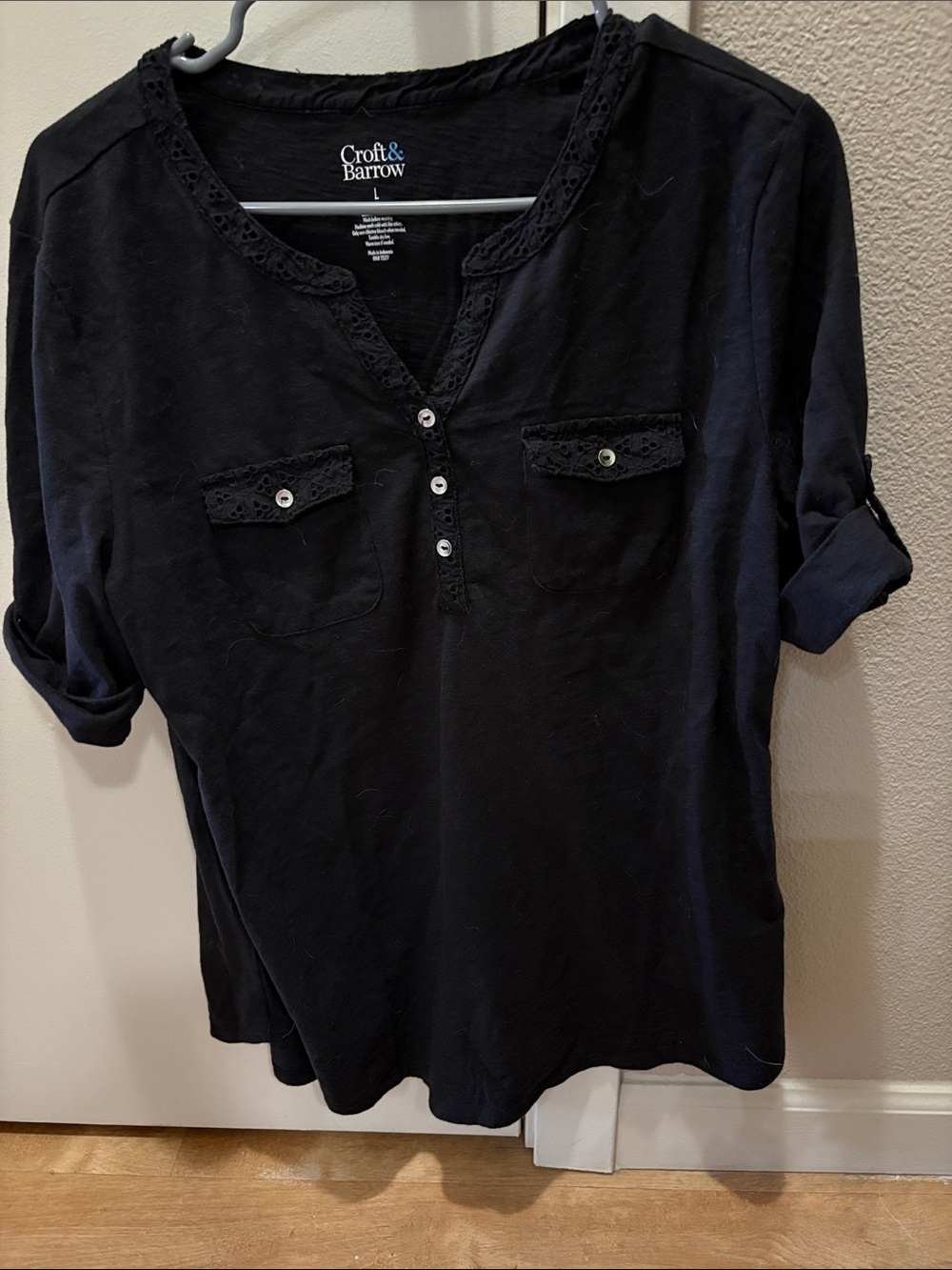Croft and barrow black shirt